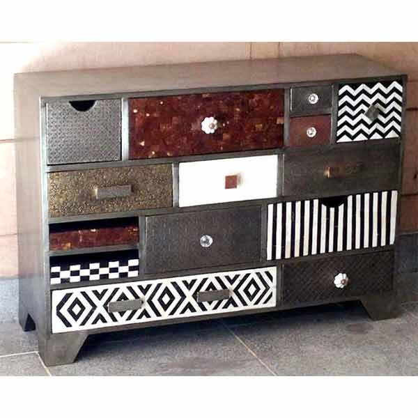 Metal and Bone Sideboard Drawer