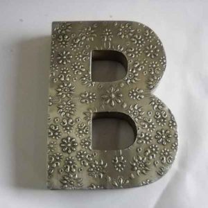Embossed Houten Letter B