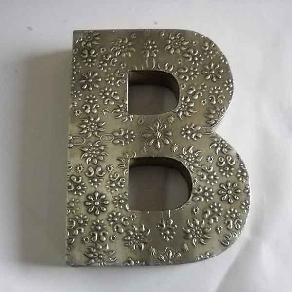 Embossed Houten Letter B