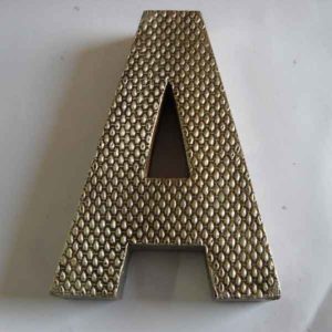 Embossed Houten Letter A