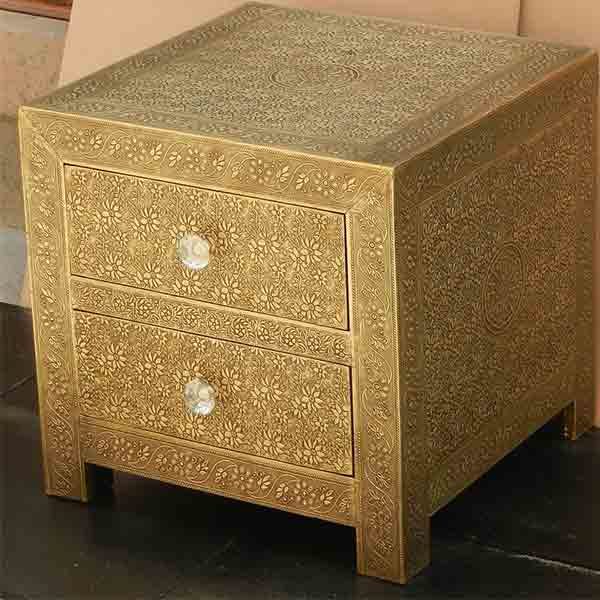 Embossed Bedside Table