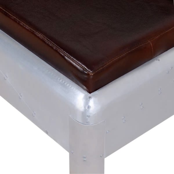 Aviator Genuine Leather Entryway Bench - Image 2