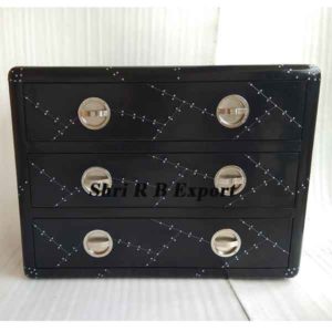 Black Aviator Aluminium Chest of Drawer
