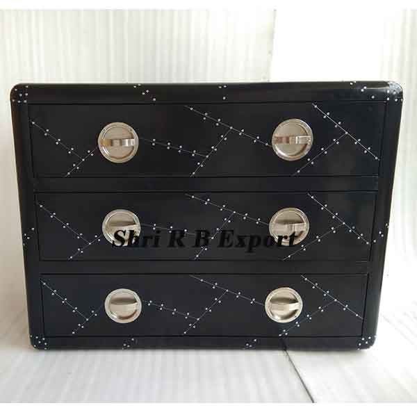 Black Aviator Aluminium Chest of Drawer