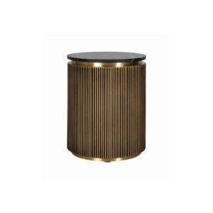 Brass Line Round Side table