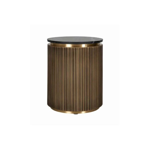 Brass Line Round Side table
